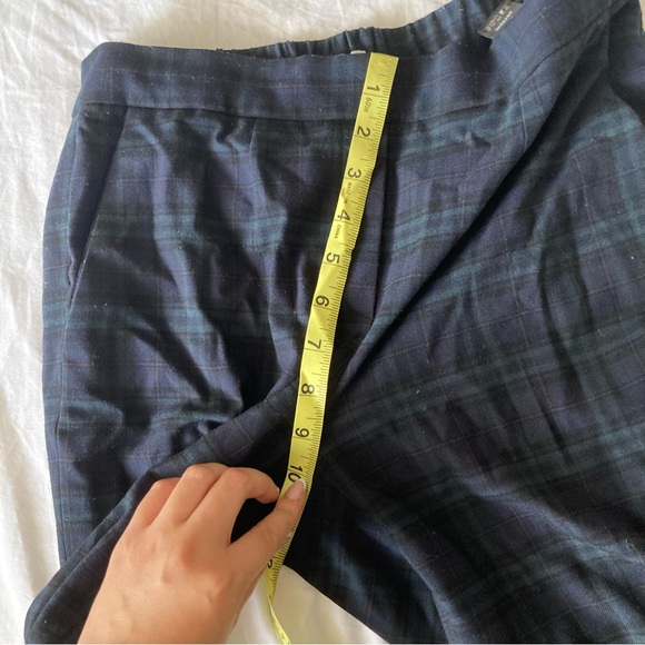 Babaton Jimmy Pant Plaid Dark Green Trousers Dress Pants Size 4 - Picture 7 of 10